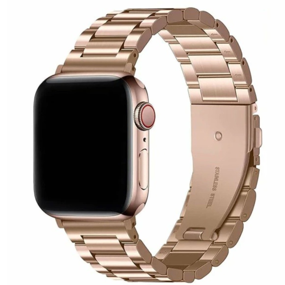 Stainless Steel Apple Watch Strap - Rose Gold - Picture 1 of 3